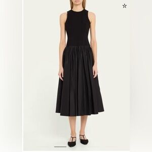 Toccin Clara Racerback Midi Dress Elegant Black Sleeveless Dress